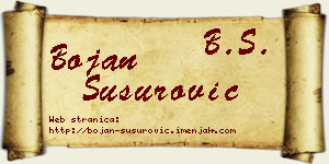 Bojan Susurović vizit kartica
